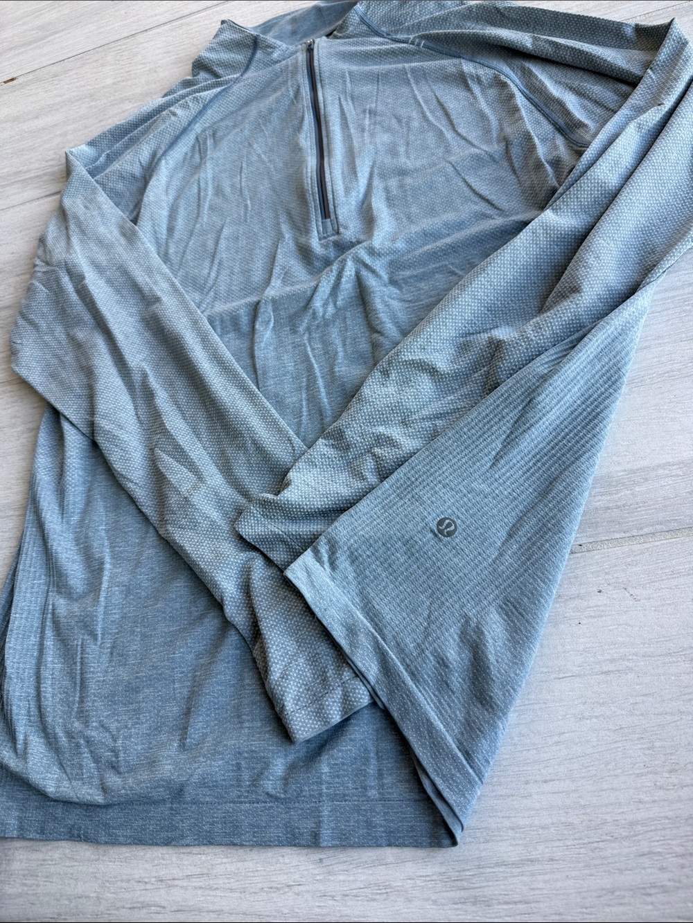lululemon athletica Men’s Long-Sleeve Half-Zip Shirt — Steel Blue